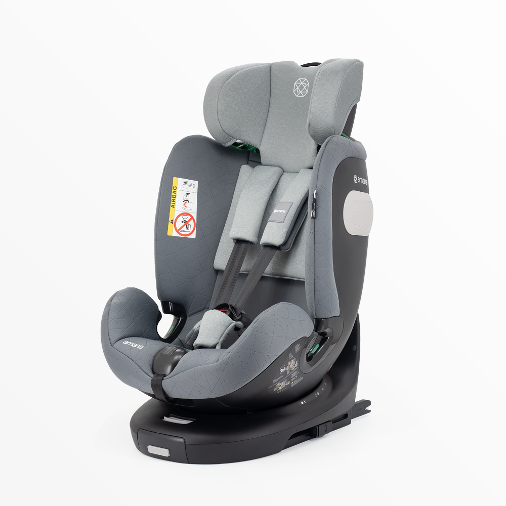 Amana Siena Twist+ 360 Spin ALL STAGE i-Size Car Seat - Pebble Grey