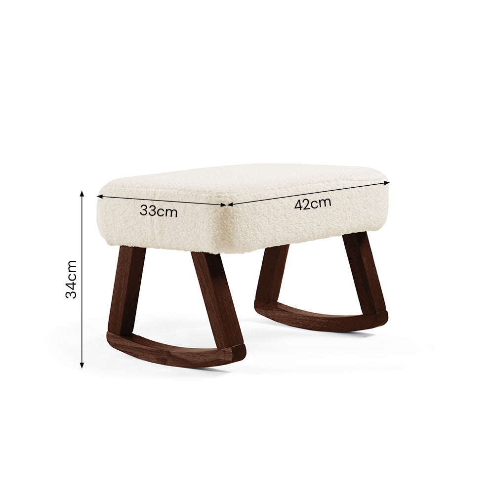 Amana Aura Nursing Chair & Stool - Dune/Darkwood