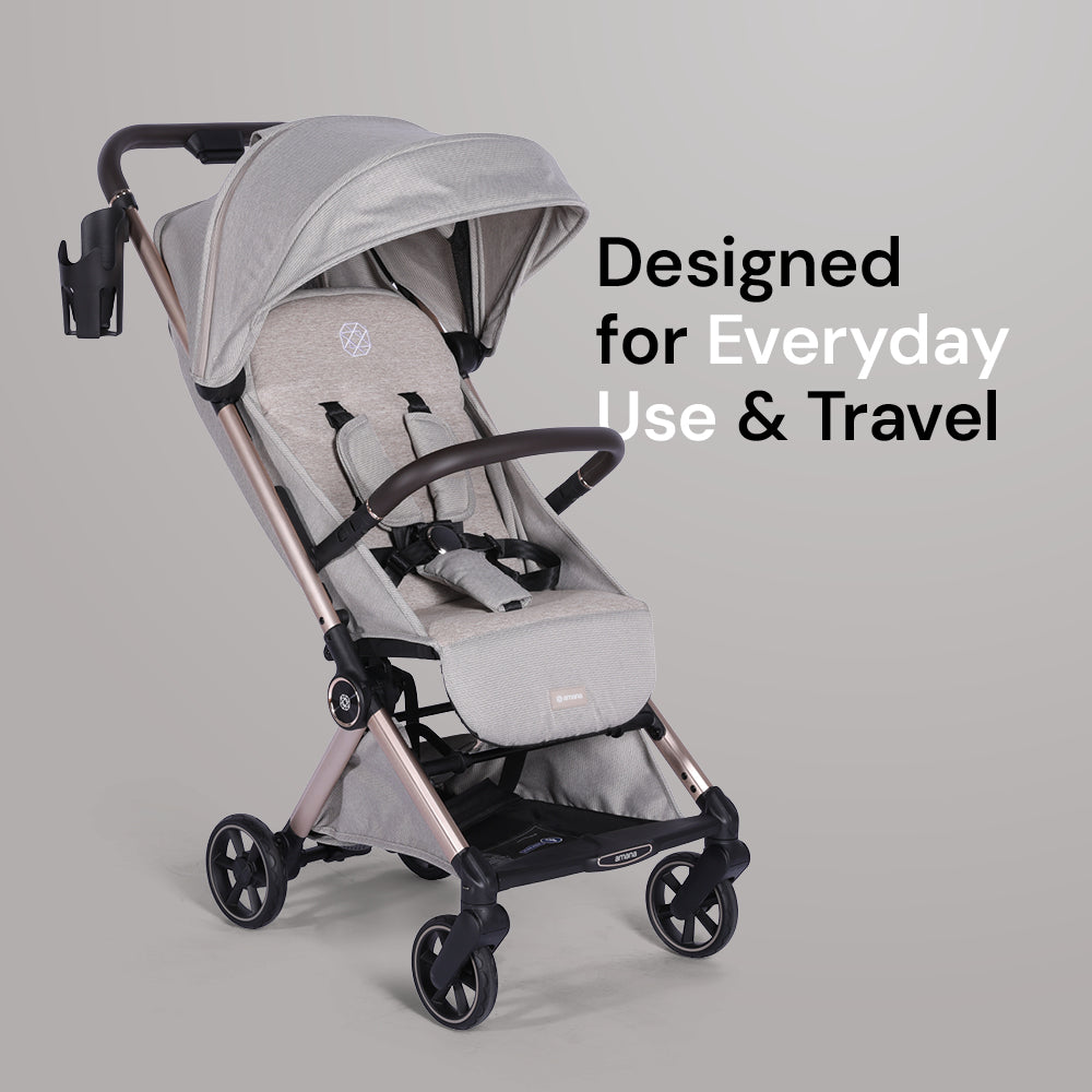 Amana Luxo Compact Stroller - Stone Beige
