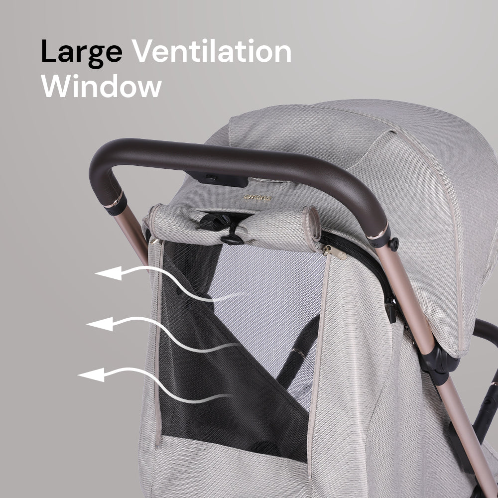 Amana Luxo Compact Stroller - Stone Beige