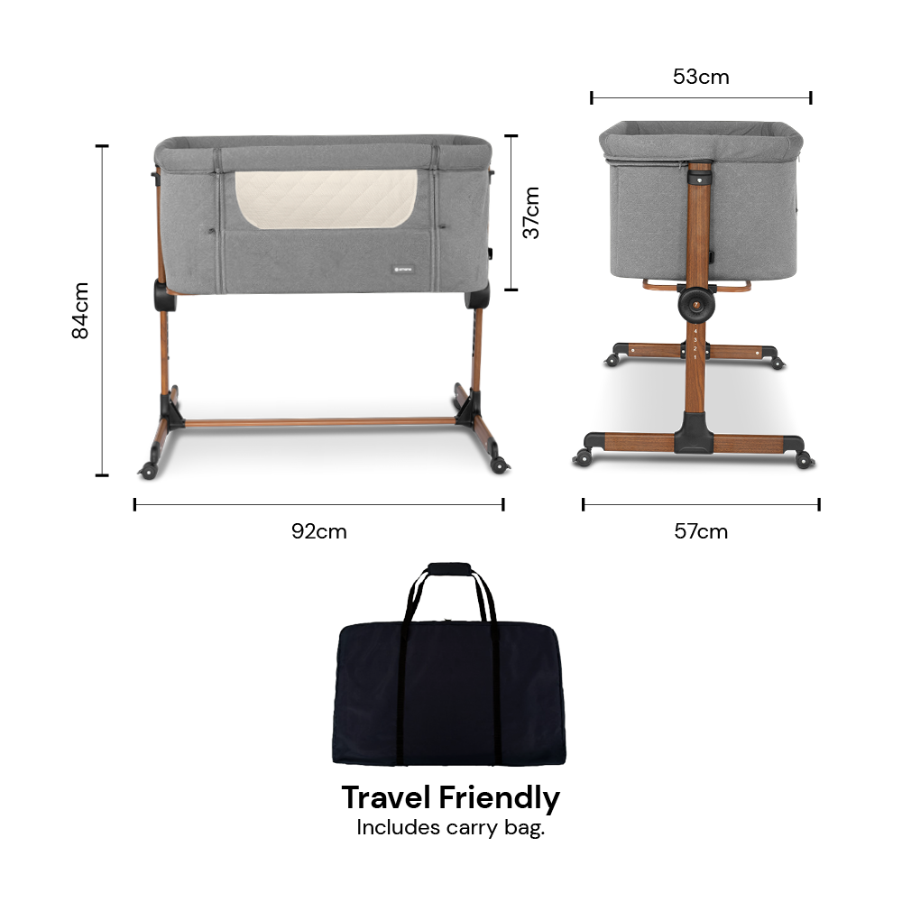 Amana CuddleClose Crib - Grey