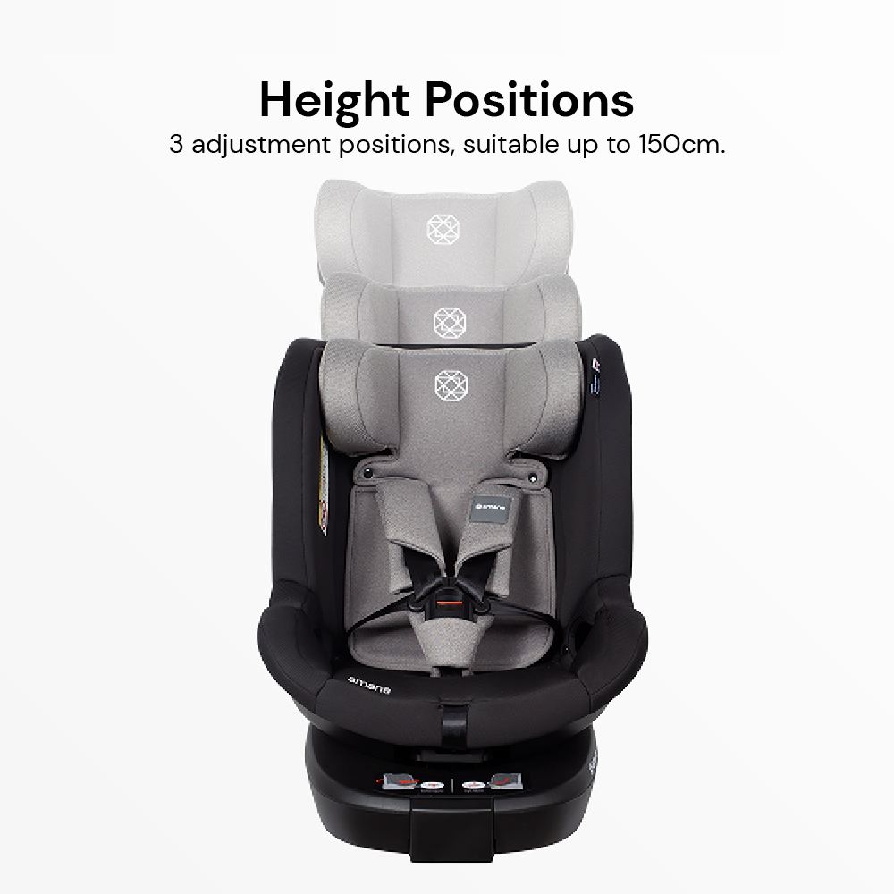 Amana Siena Twist 360 Spin i-Size Car Seat - Pebble Grey