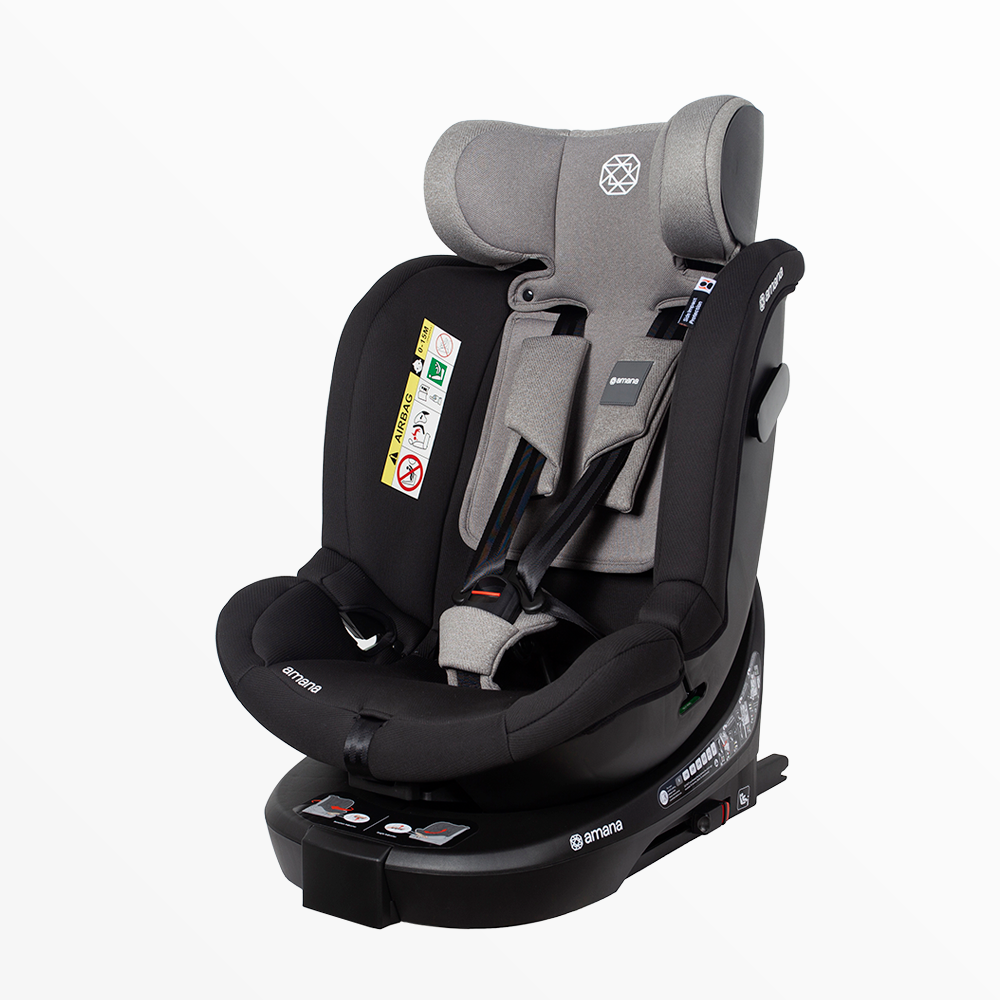 Amana Siena Twist 360 Spin i-Size Car Seat - Pebble Grey