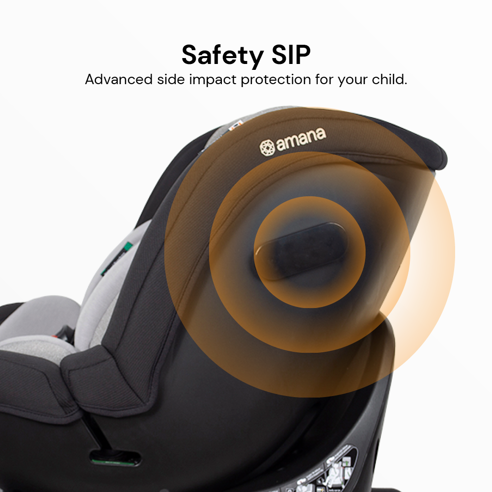 Amana Siena Twist 360 Spin i-Size Car Seat - Pebble Grey