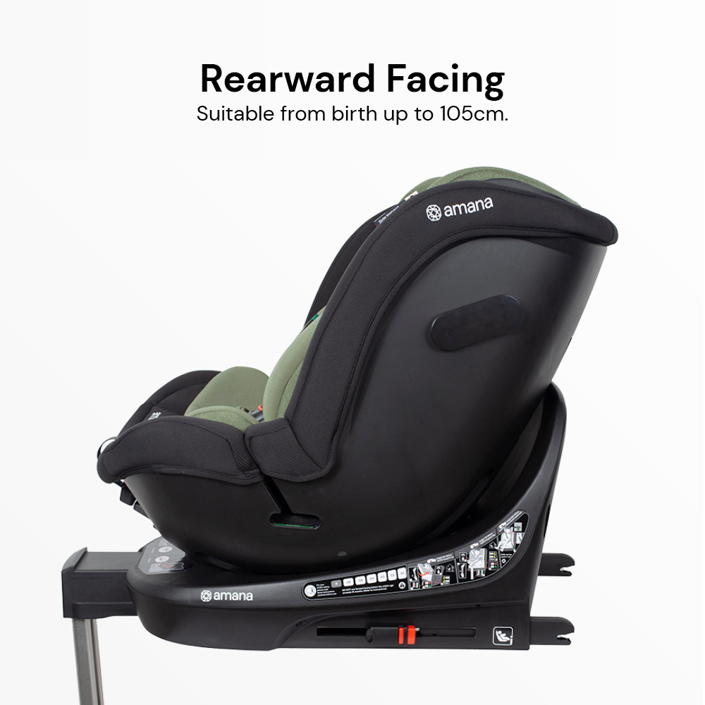 Amana Siena Twist 360 Spin i-Size Car Seat - Sage Green