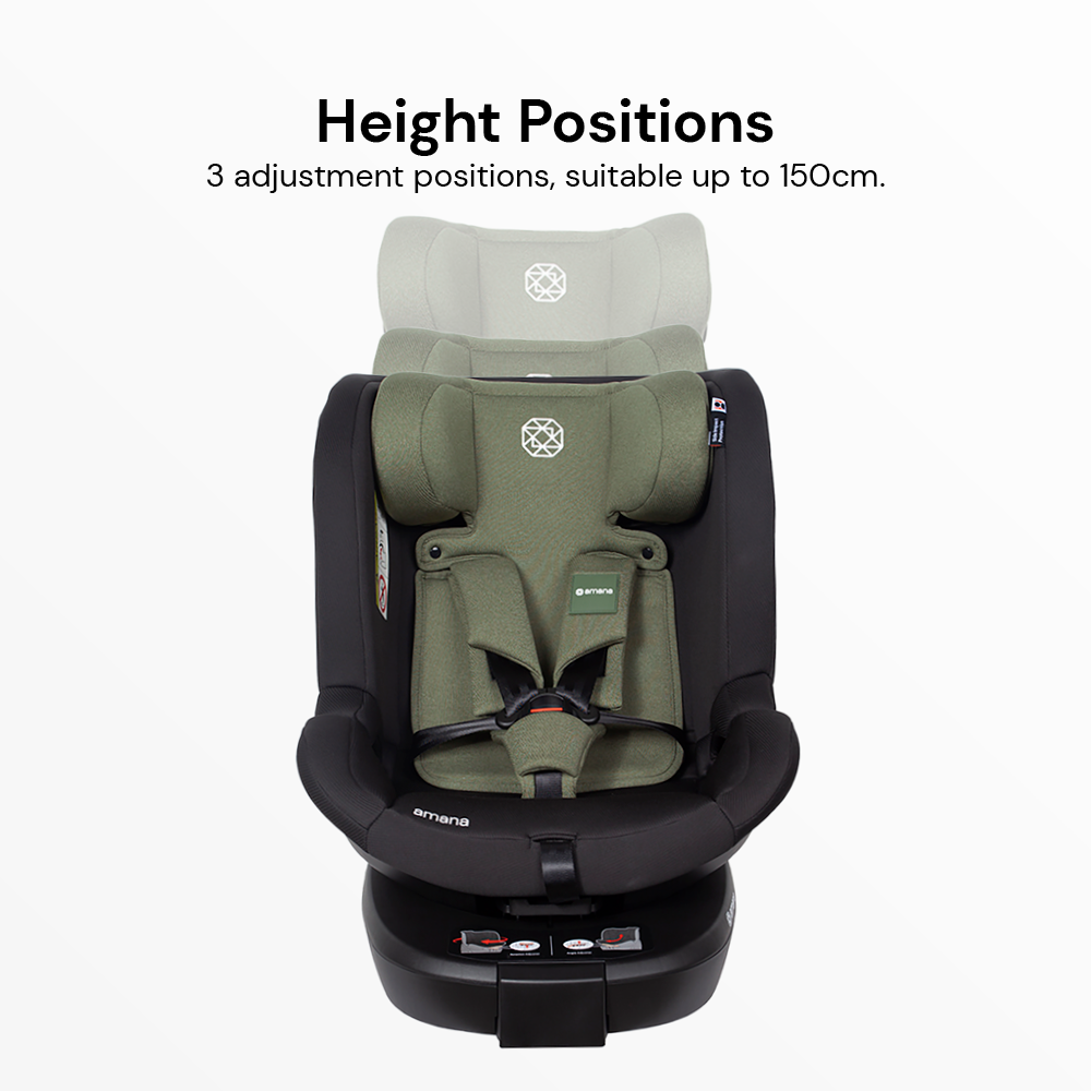 Amana Siena Twist 360 Spin i-Size Car Seat - Sage Green