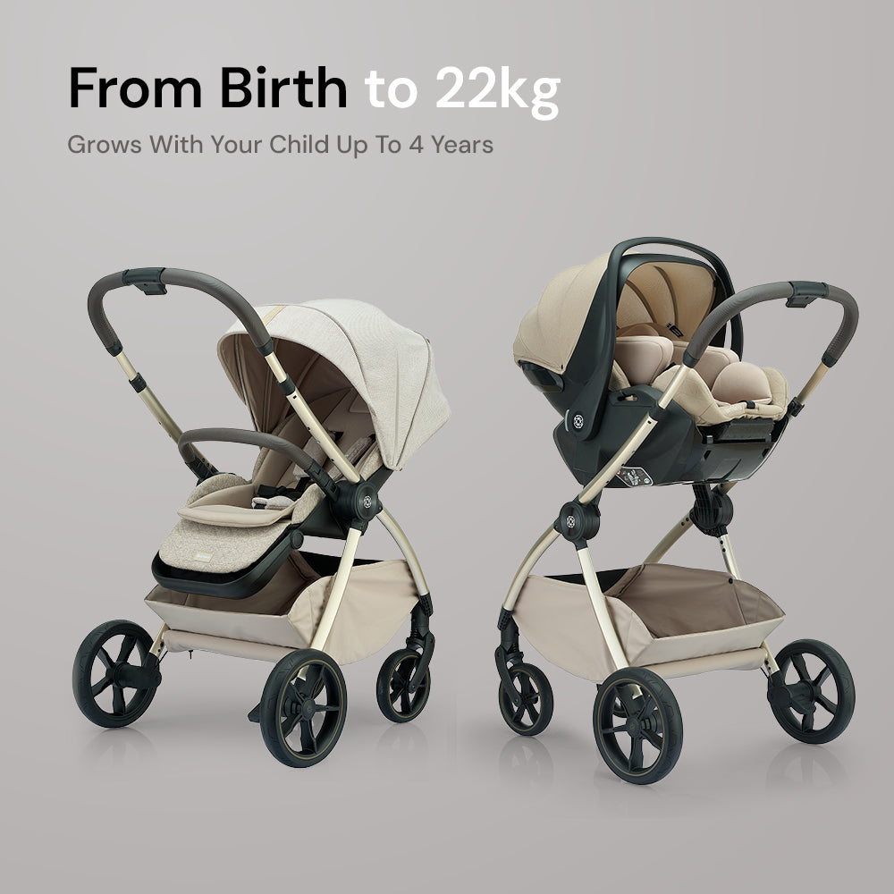 Amana Sereno 2 in 1 Pushchair & Carrycot - Stone Beige