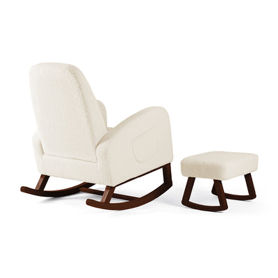 Amana Aura Nursing Chair & Stool - Dune/Darkwood