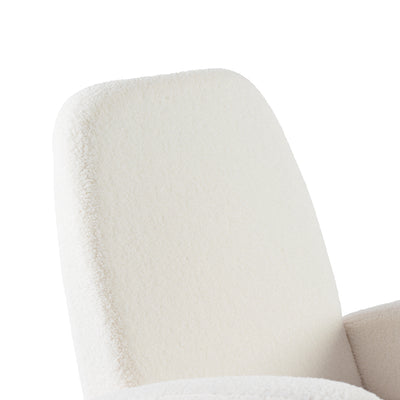 Amana Aura Nursing Chair & Stool - Snow White/Natural