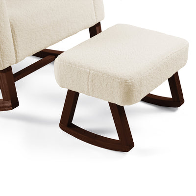 Amana Aura Nursing Chair & Stool - Dune/Darkwood
