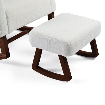 Amana Aura Nursing Chair & Stool - Snow White/Darkwood