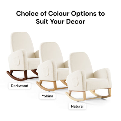Amana Aura Nursing Chair & Stool - Dune/Darkwood