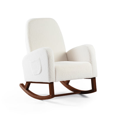 Amana Aura Nursing Chair & Stool - Snow White/Darkwood