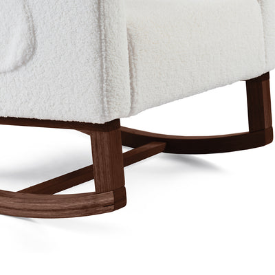 Amana Aura Nursing Chair & Stool - Snow White/Darkwood