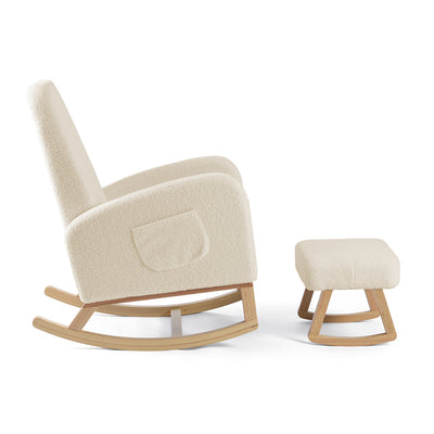 Amana Aura Nursing Chair & Stool - Dune/Natural