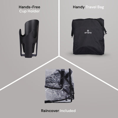 Amana Luxo Compact Stroller - Stone Beige