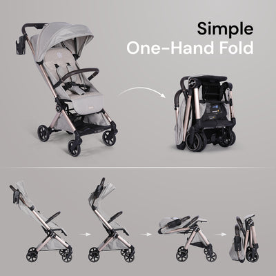 Amana Luxo Compact Stroller - Stone Beige