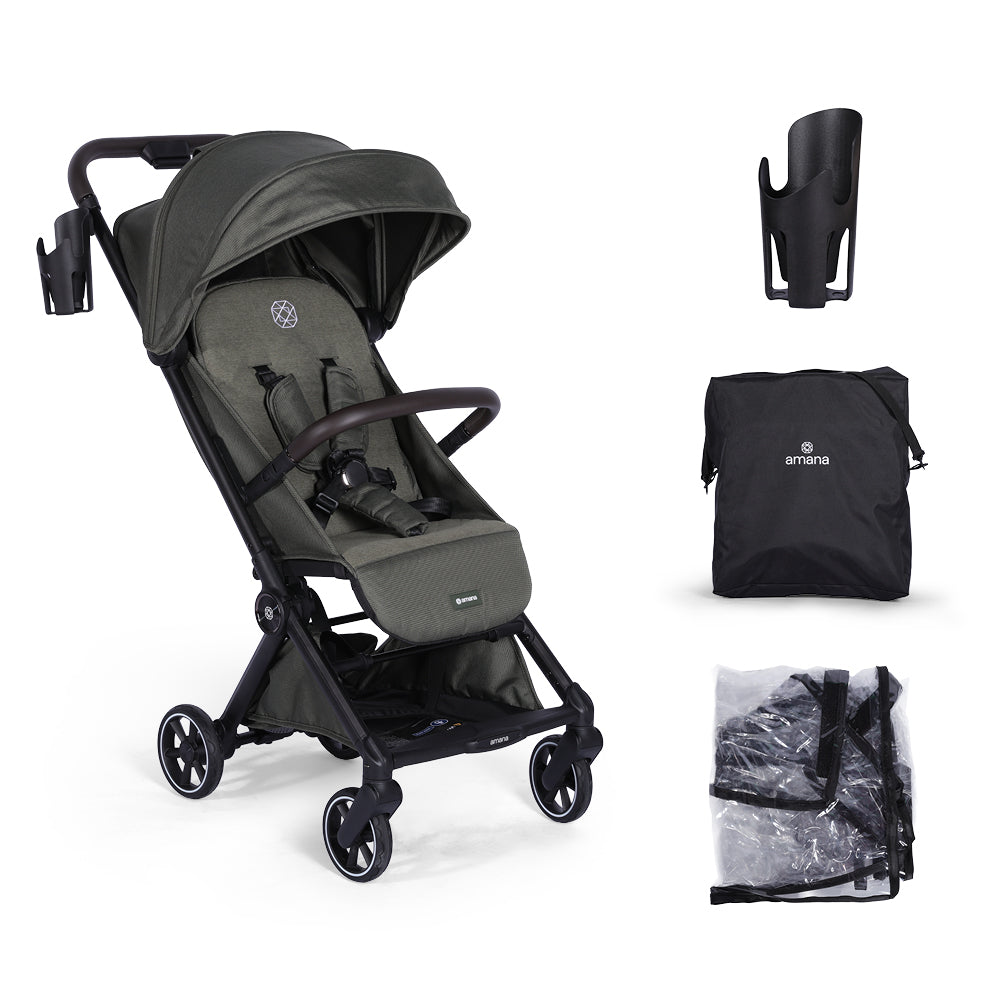 Amana Luxo Compact Stroller - Sage Green