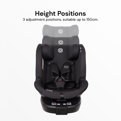 Amana Siena Twist 360 Spin i-Size Car Seat - Graphite