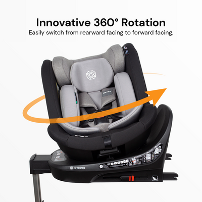 Amana Siena Twist 360 Spin i-Size Car Seat - Pebble Grey