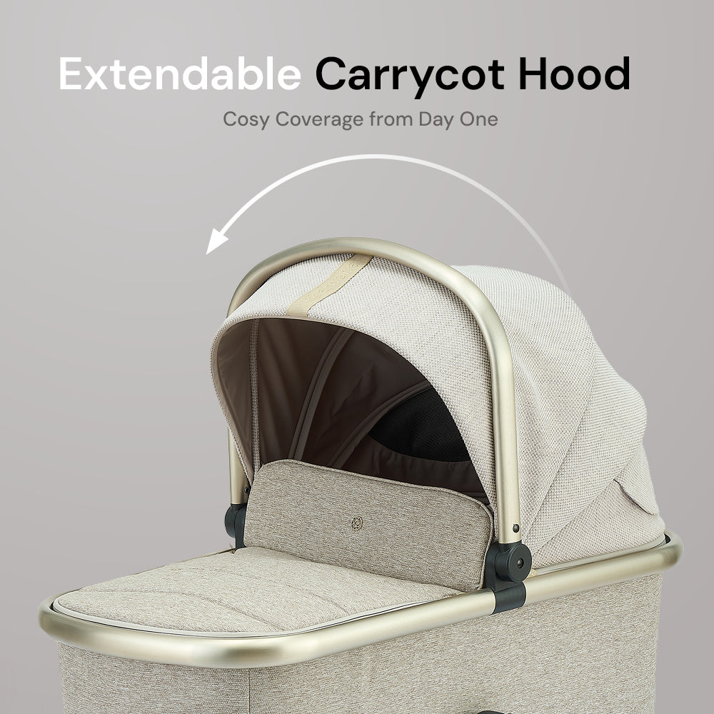 Amana Sereno 2 in 1 Pushchair & Carrycot - Stone Beige