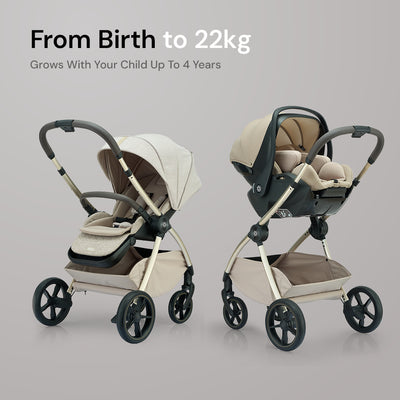 Amana Sereno 2 in 1 Pushchair & Carrycot - Stone Beige