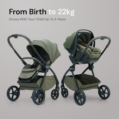 Amana Sereno 2 in 1 Pushchair & Carrycot - Sage Green